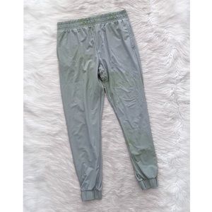 Zyia Everywhere Zip Joggers Green Gray Track Pants
